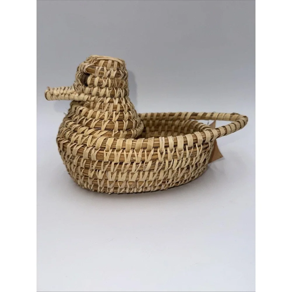 New With Tag Tohono O'odham Papago Authentic Indian Handmade Duck Basket Arizona